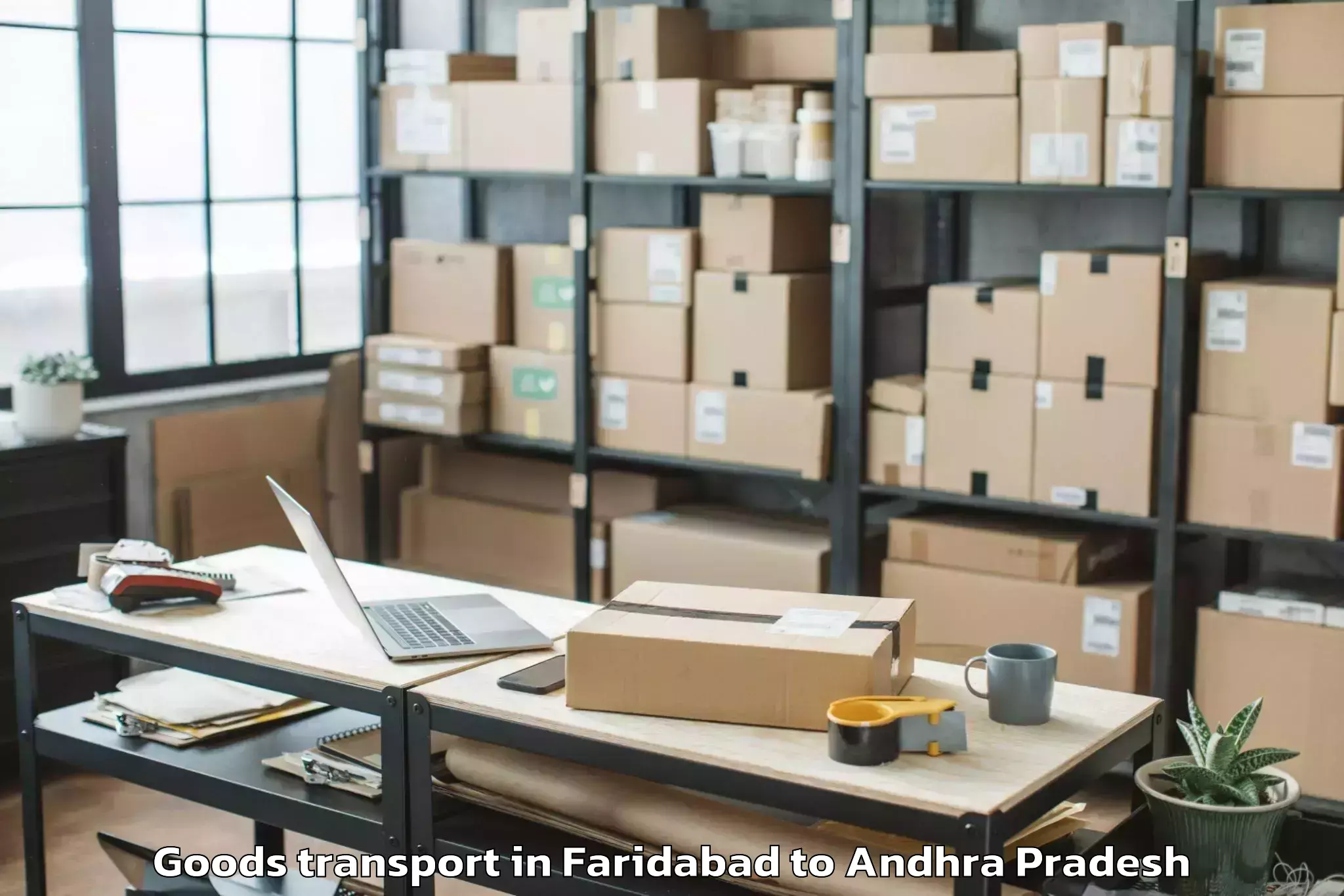 Professional Faridabad to Cheepurupalle Goods Transport